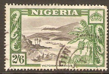 Nigeria 1953 2s.6d Black and green. SG77.